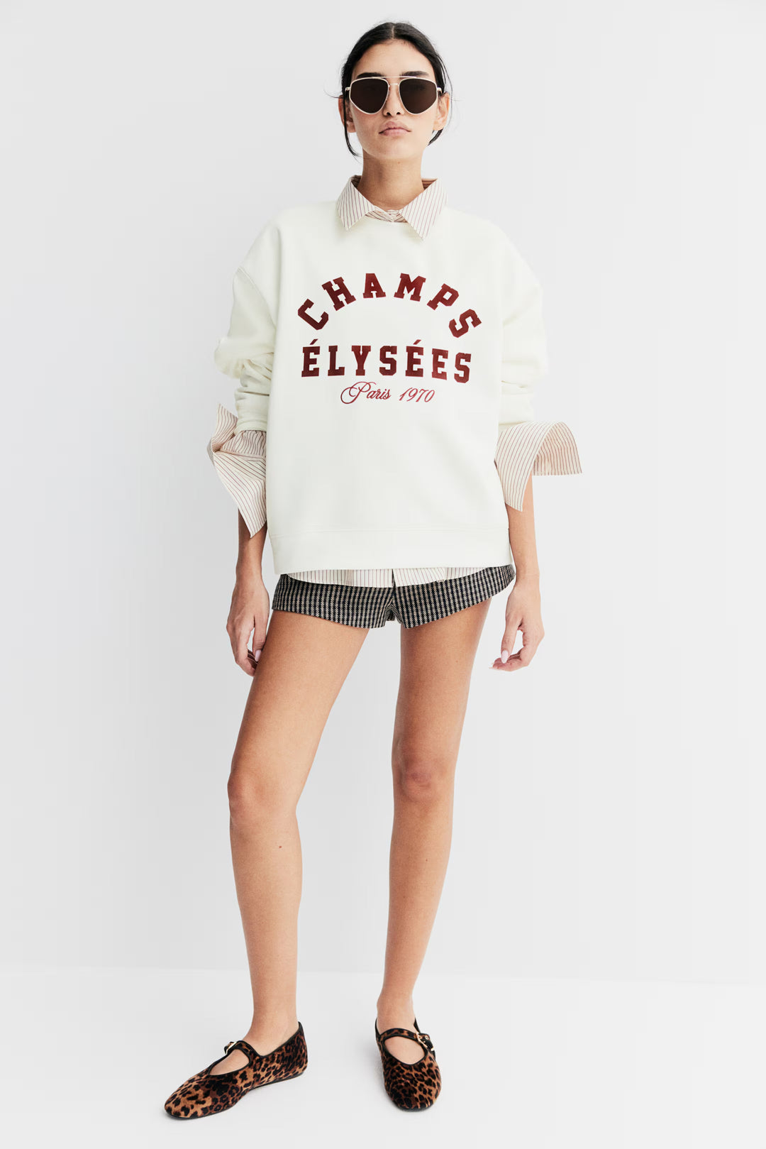 H&M Sweatshirt with Text Motif