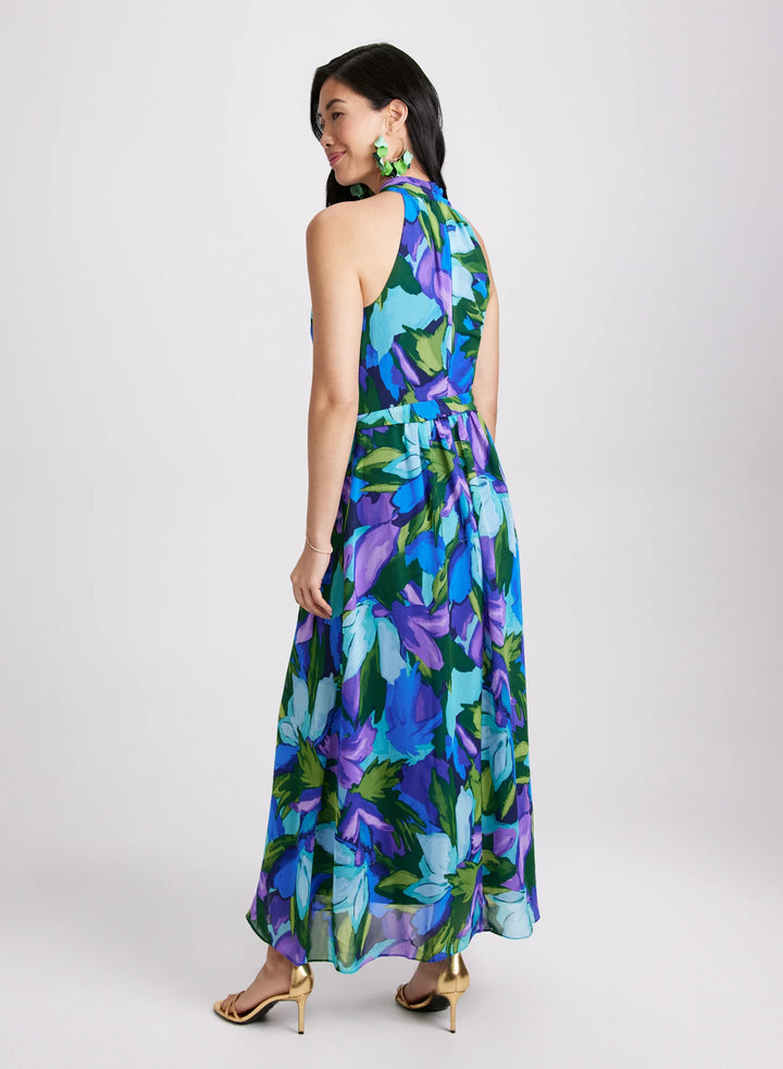 LAURA Tropical Halter Dress
