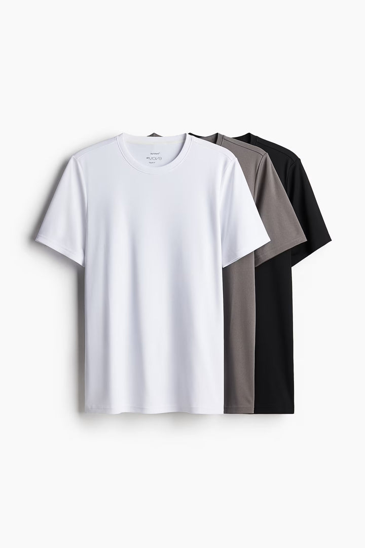 H&M 3-pack Regular Fit Sports Shirt in DryMove™