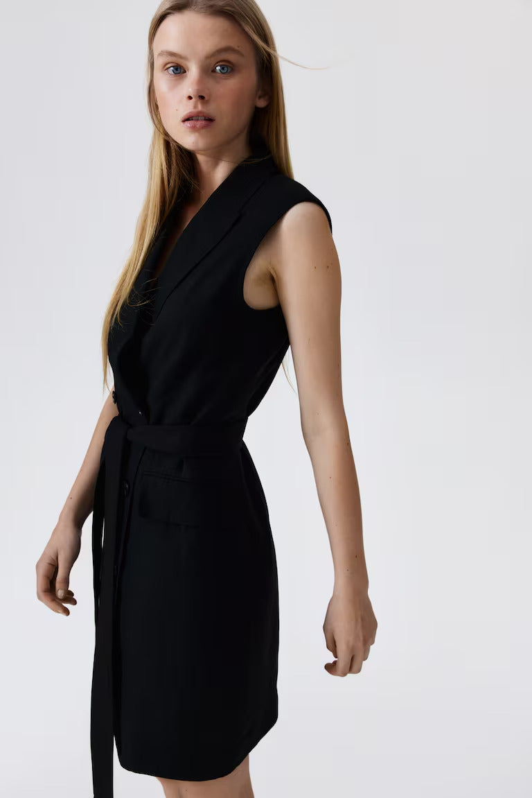 H&M Linen-blend Jacket Dress