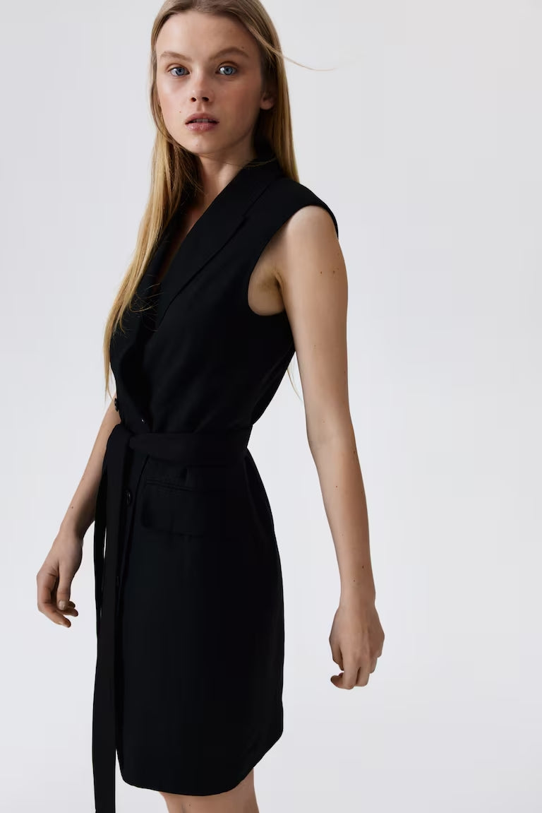 H&M Linen-blend Jacket Dress