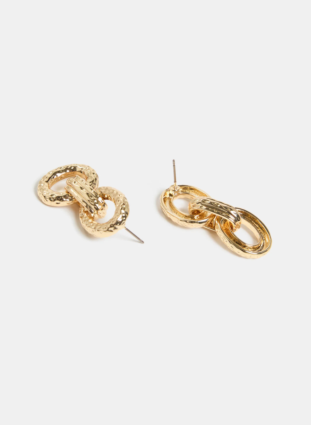 Laura Tiered Hammered Link Earrings