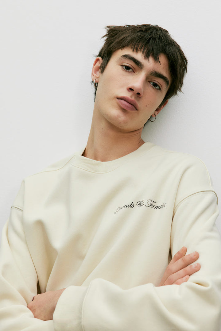 H&M Loose Fit Printed Sweatshirt