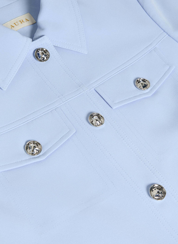 LAURA Short Embossed Button Jacket