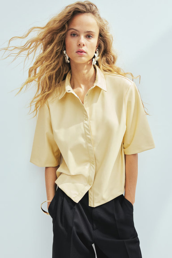 H&M Short-Sleeved Coated Shirt