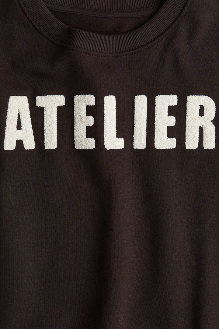 H&M Sweatshirt with Text Motif