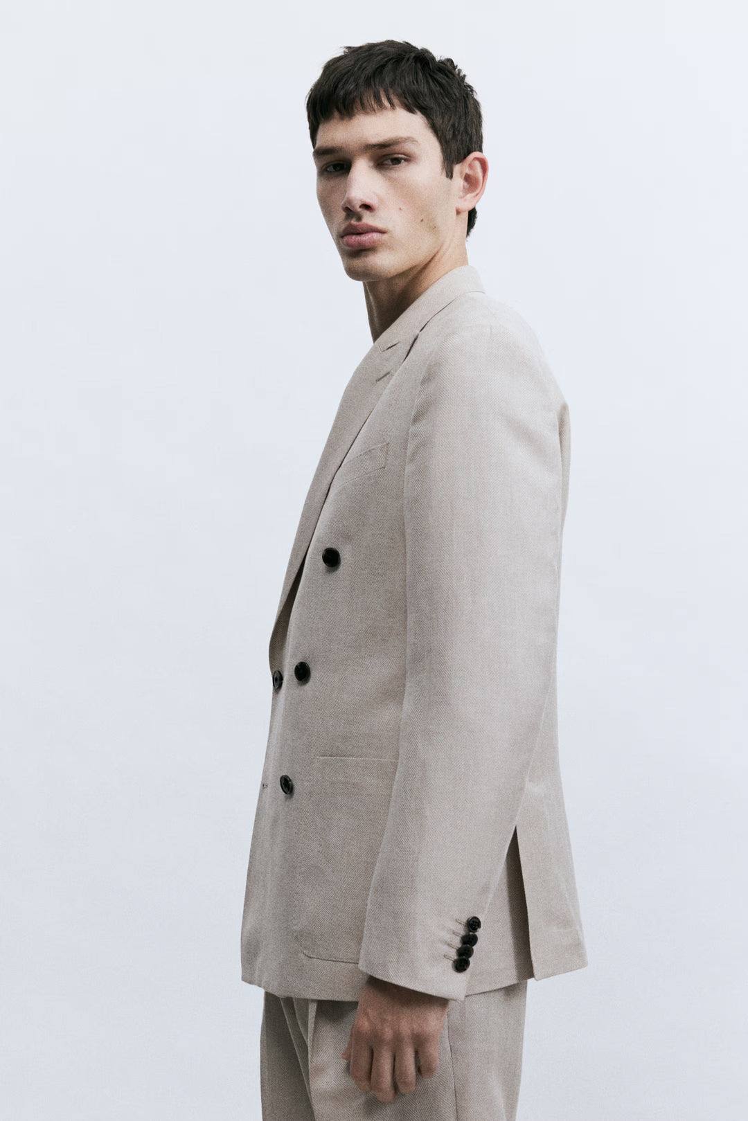 H&M Regular-Fit Wool-Blend Double-Breasted Jacket