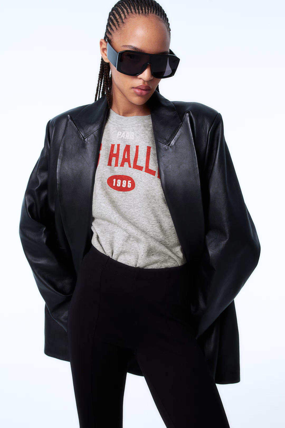 H&M Oversized Motif-Front Sweatshirt