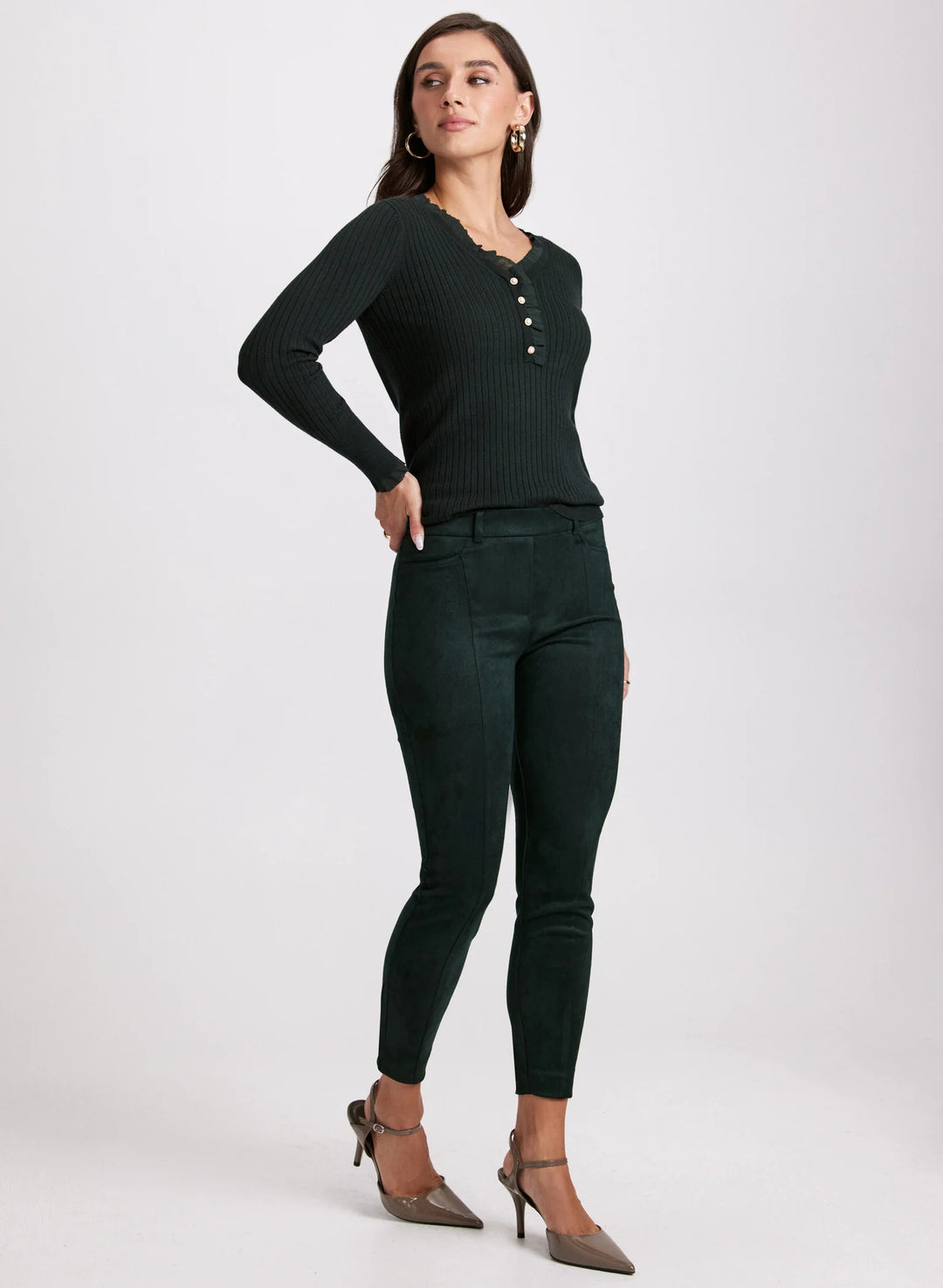 LAURA Faux-Suede Chloe Leggings