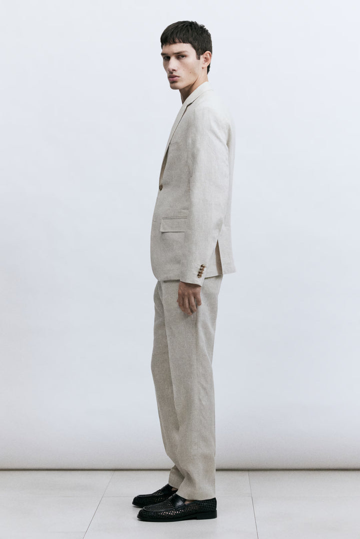 H&M Slim-Fit Linen Suit Pants