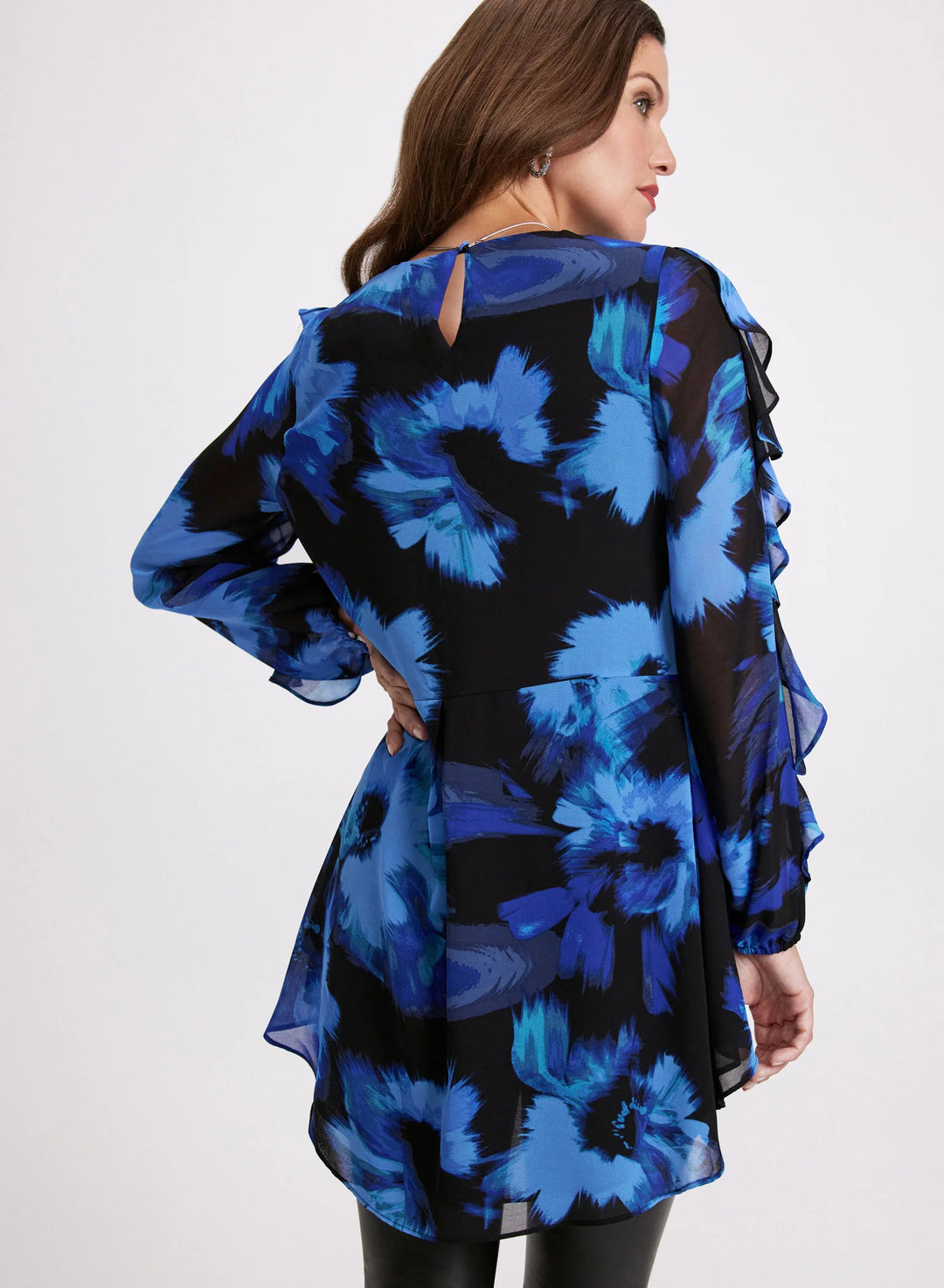 LAURA Floral Print Chiffon Blouse