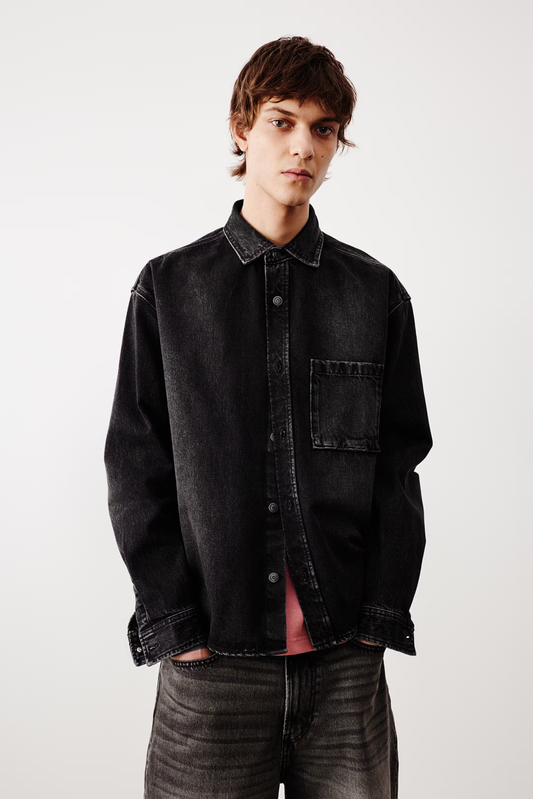 H&M Boxy Denim Shirt