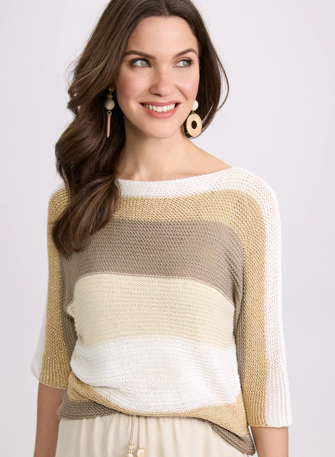 LAURA Striped Knit Pullover
