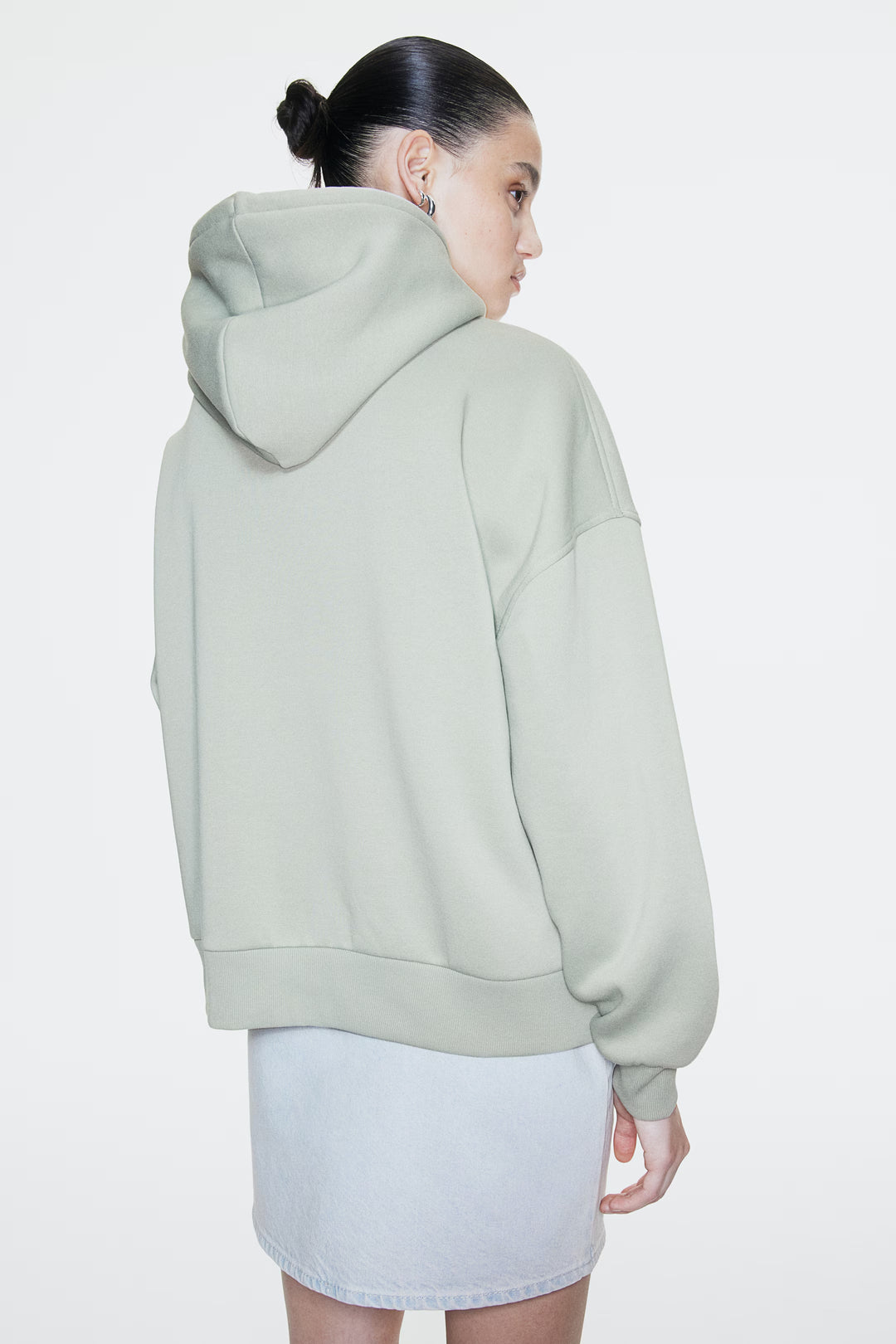 H&M Oversized Hooded Jacket with Motif