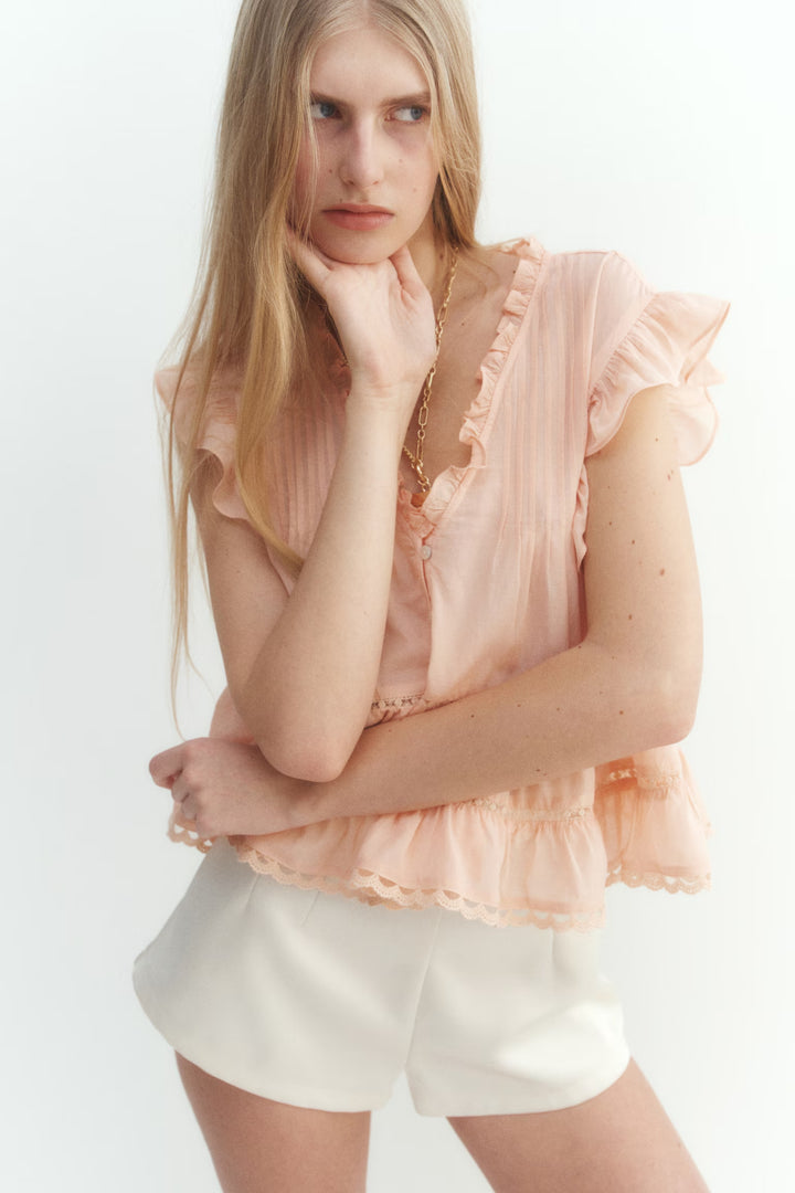 H&M Blouse with Pintucks