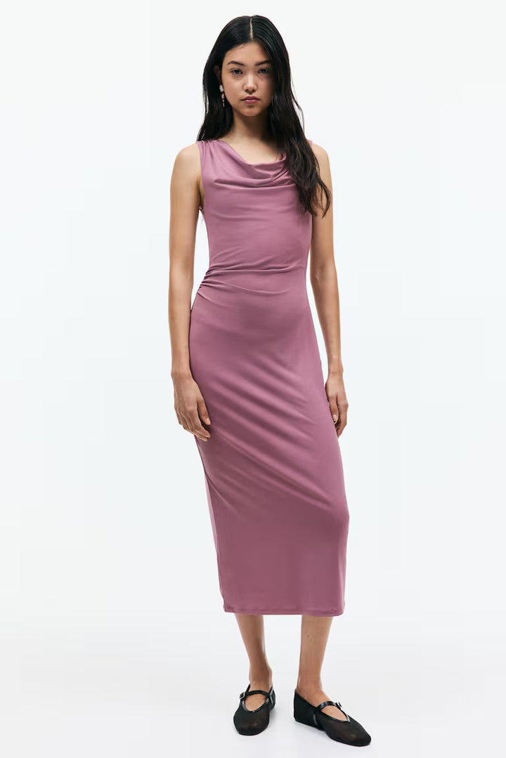 H&M Draped Midi Dress