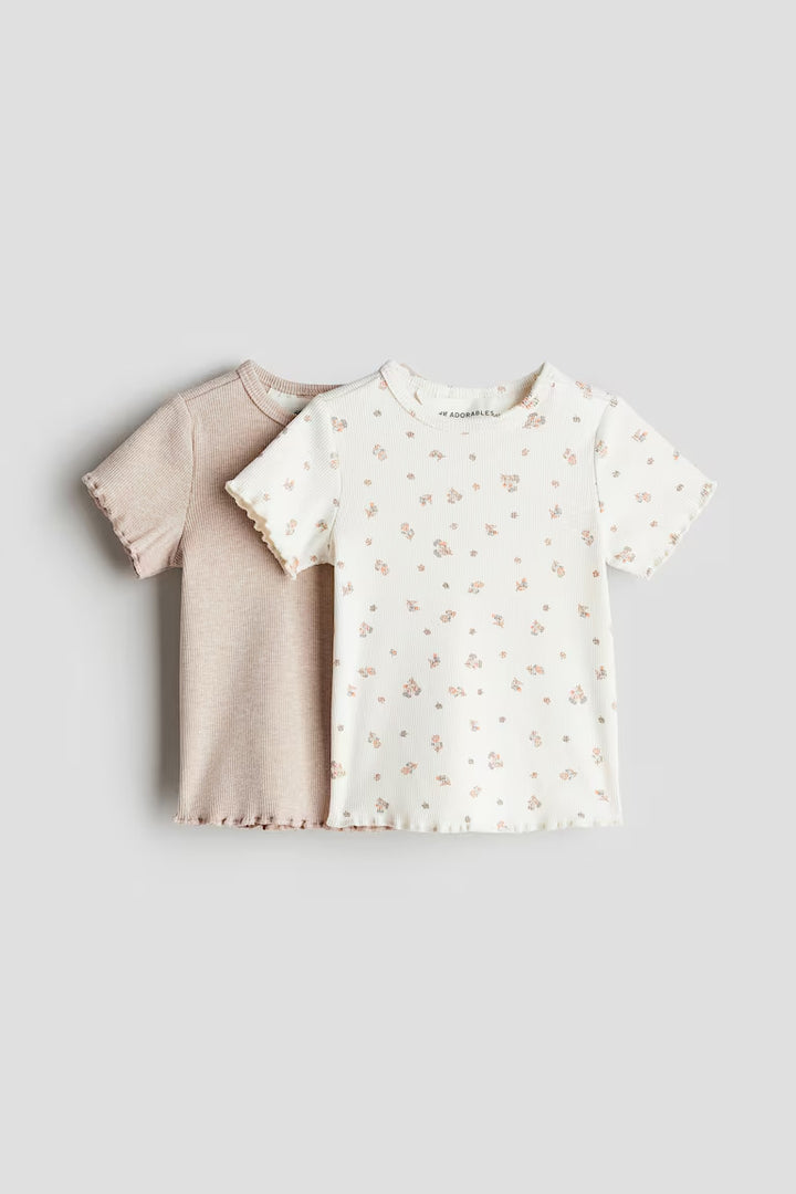 H&M 2-pack Ribbed Cotton Tops