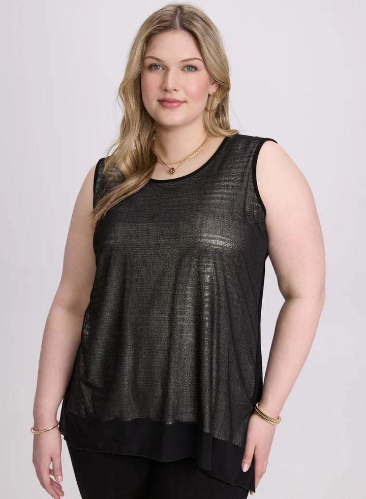 LAURA Joseph Ribkoff - Layered Metallic Tank Top