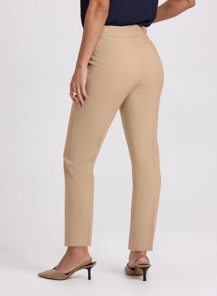 LAURA Emma Embossed Button Slim-Leg Pants