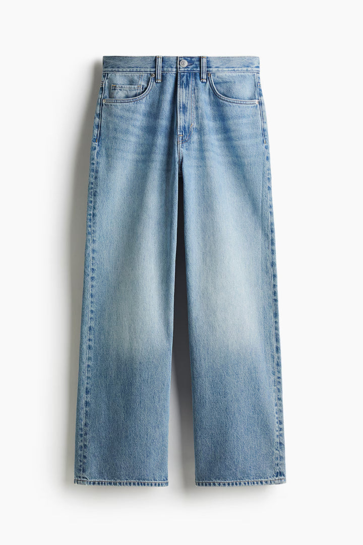 H&M Loose Straight High Jeans