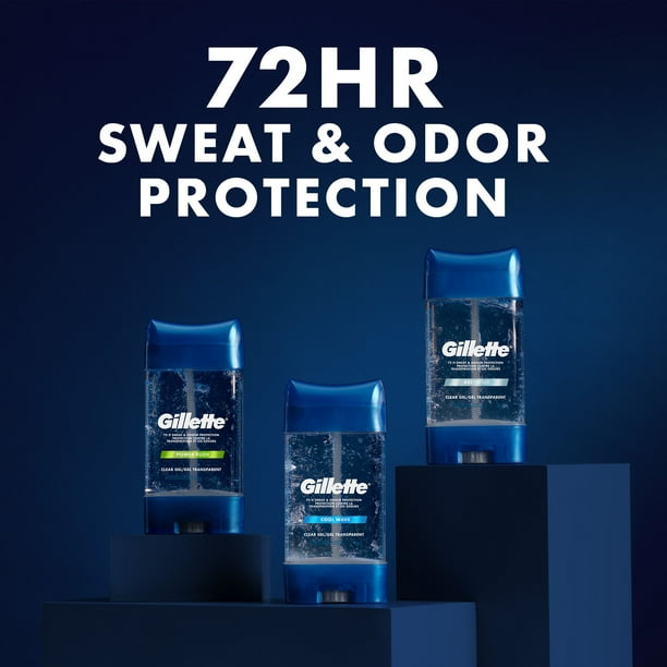 Gillette Clear Gel Antiperspirant and Deodorant for Men Cool Wave Scent, Twin pack 2 of 108g