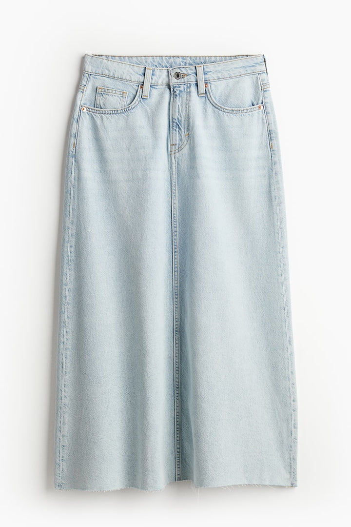 H&M Feather Soft Denim Skirt
