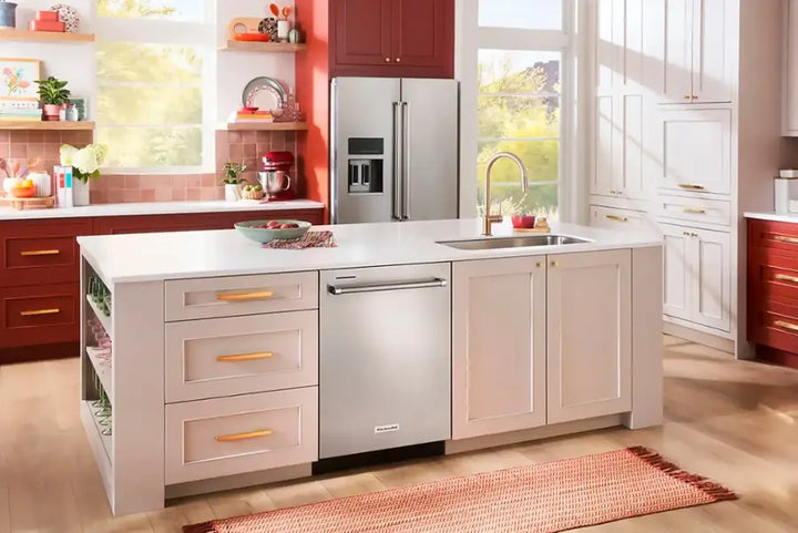 KitchenAid - 24" Top Control Built-In Stainless Steel Tub Dishwasher with 3rd Rack, FreeFlex, 44 dBA - Stainless Steel With PrintShield Finish