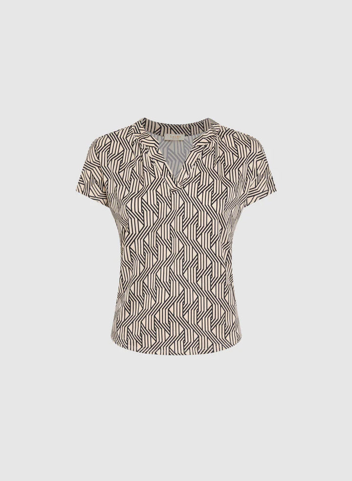 LAURA Geometric Print Top