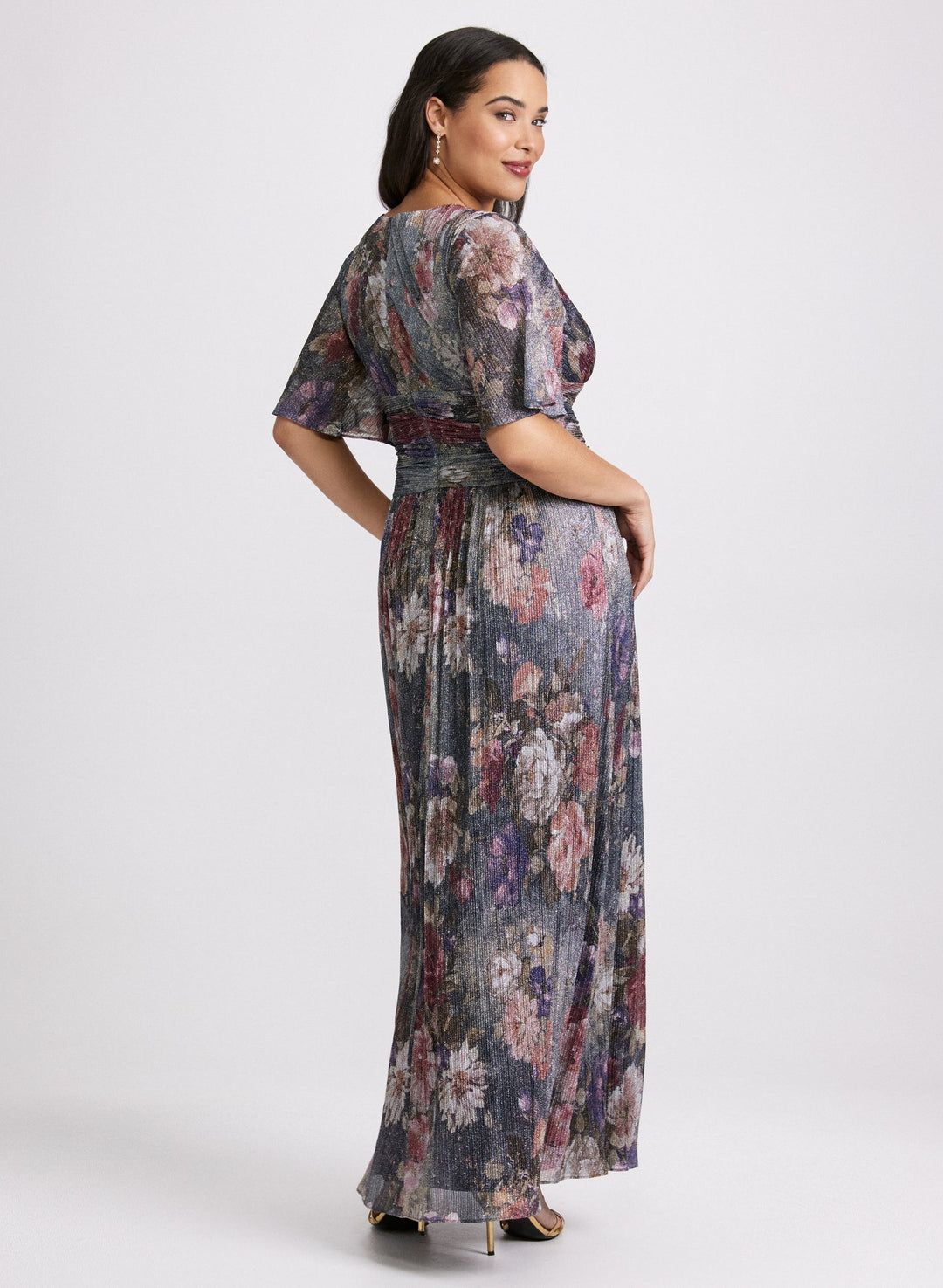 LAURA Metallic Floral Dress
