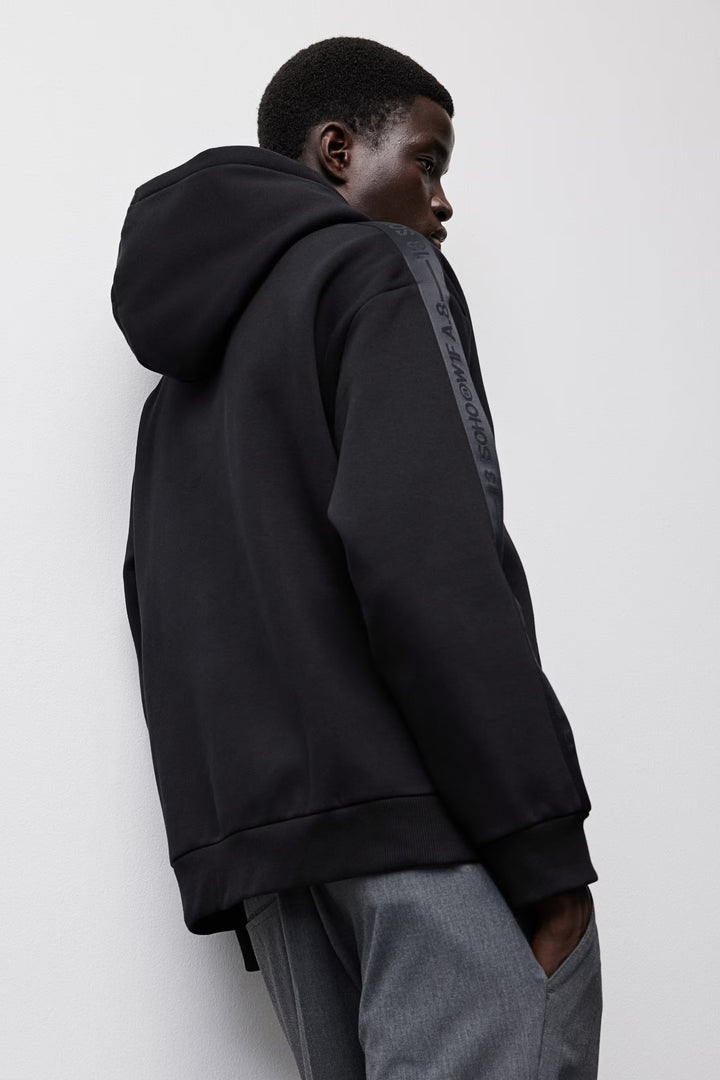 H&M Loose Fit Hoodie with Side Stripes