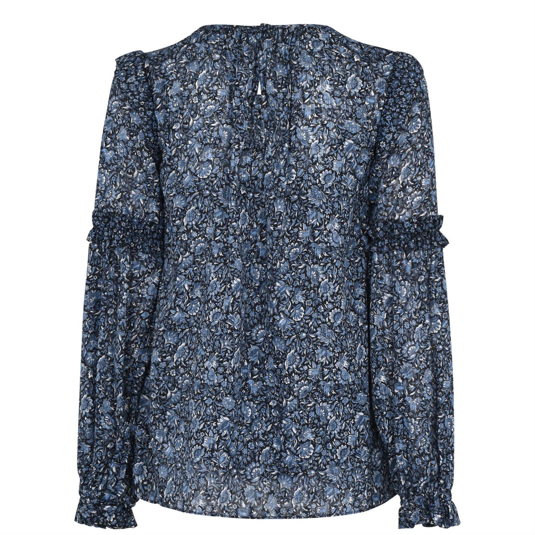 MICHAEL Michael Kors Floral Ruffle-Trim Top