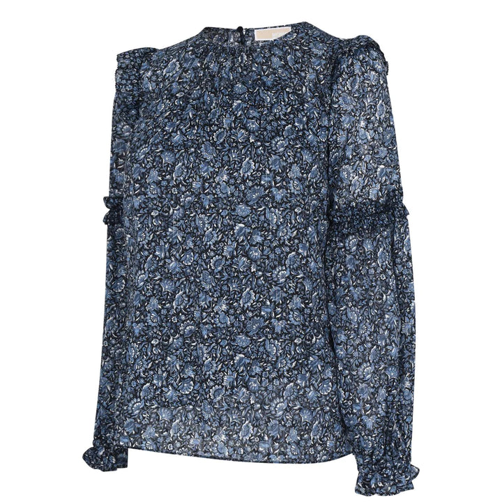 MICHAEL Michael Kors Floral Ruffle-Trim Top