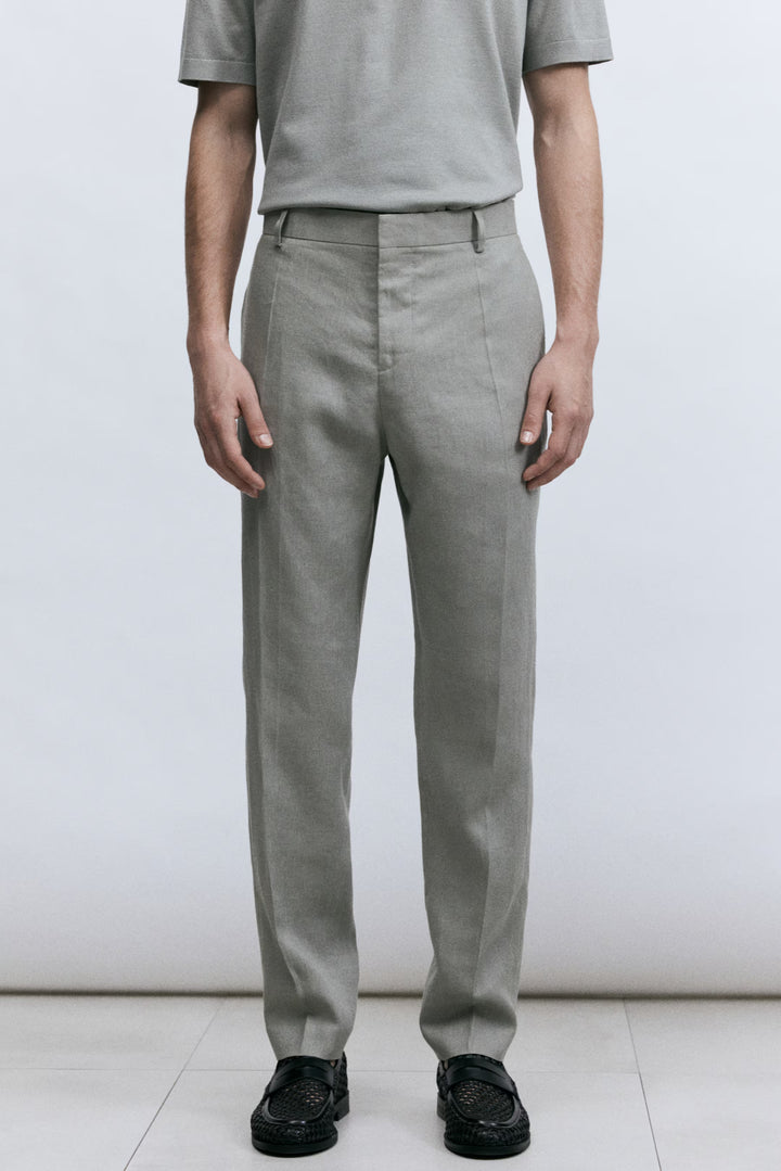 H&M Slim-Fit Linen Suit Pants
