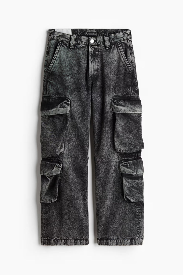 H&M Bootcut Loose Cargo Jeans