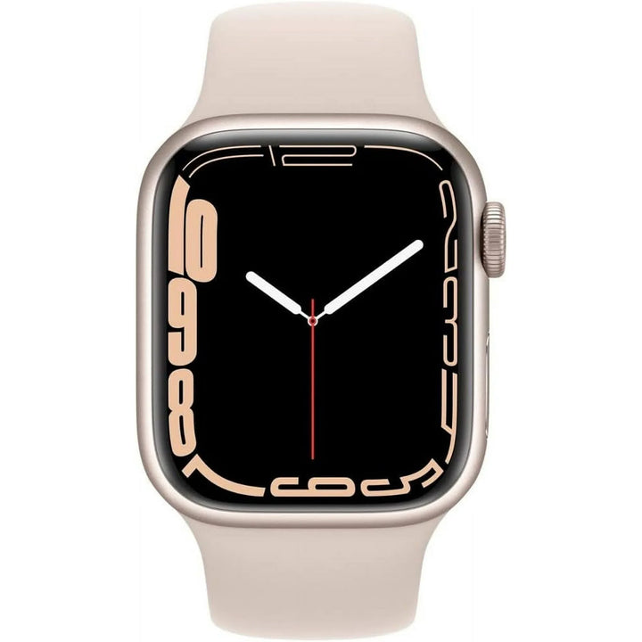 Restored Apple Watch Series 7 45MM Starlight - Aluminum Case - Starlight Sport Band (Refurbished)