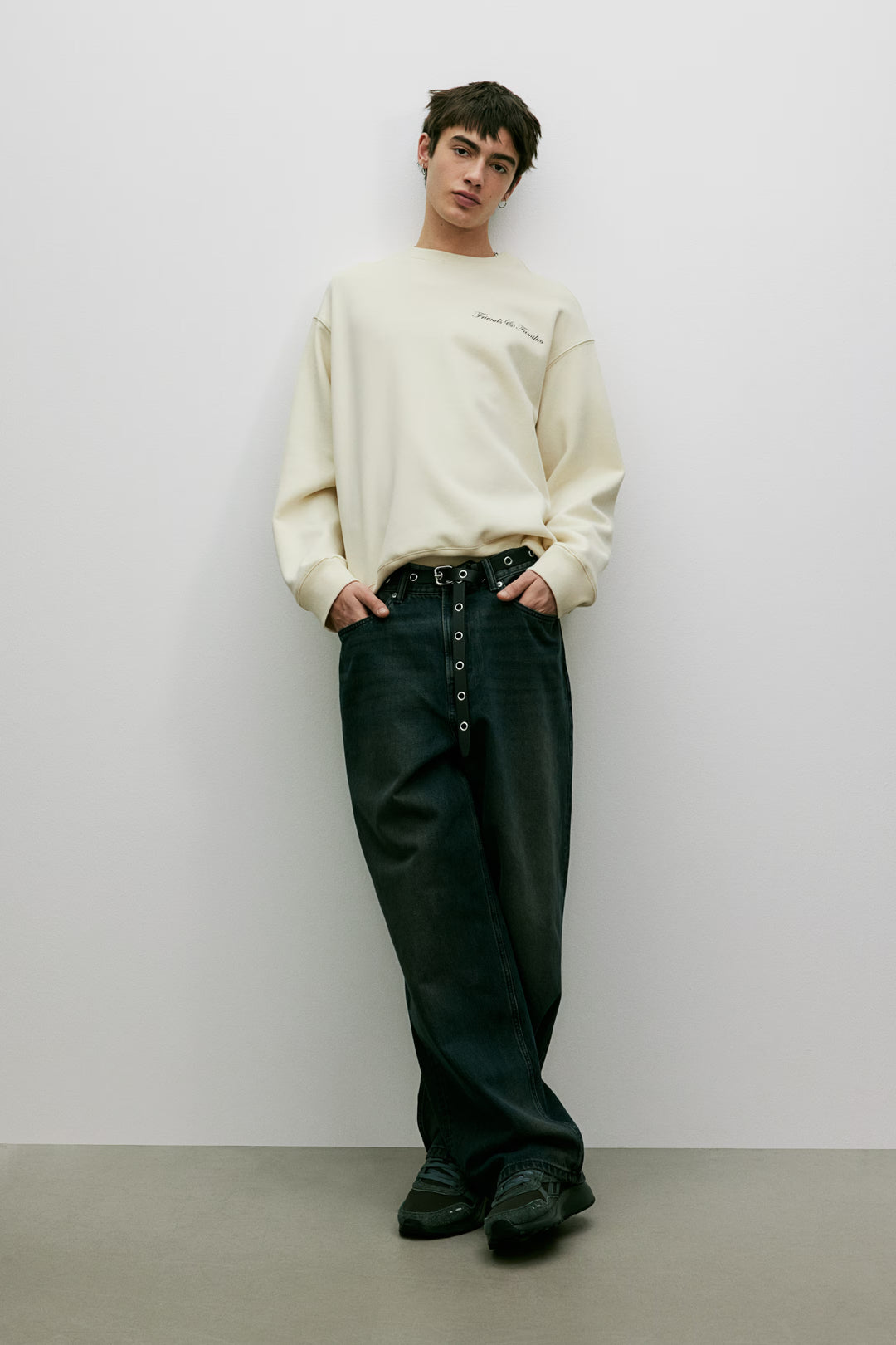 H&M Loose Fit Printed Sweatshirt