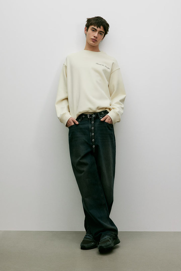 H&M Loose Fit Printed Sweatshirt