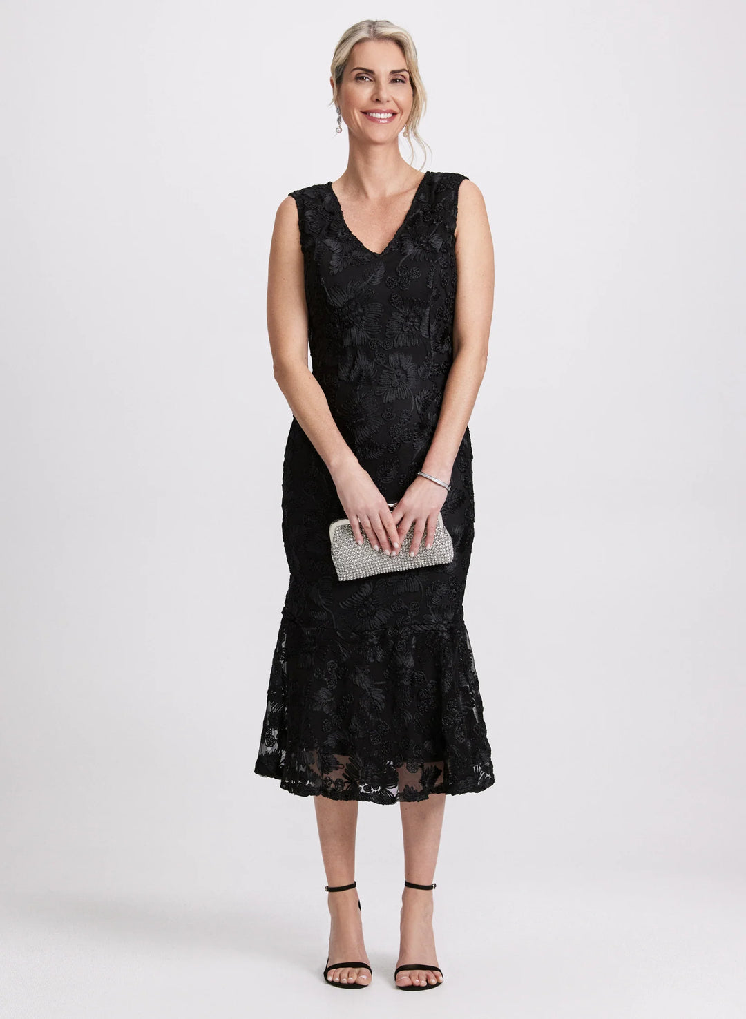 LAURA Soutache Embroidered Lace Dress