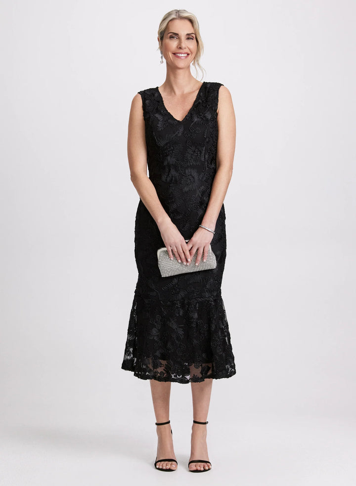LAURA Soutache Embroidered Lace Dress