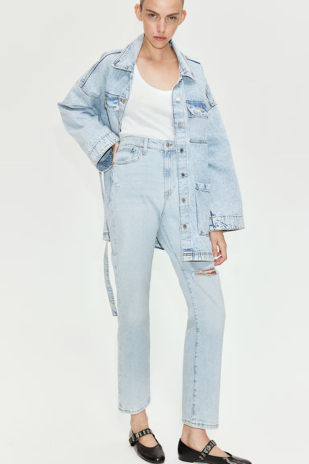 H&M Ultra High Rise Mom Jeans