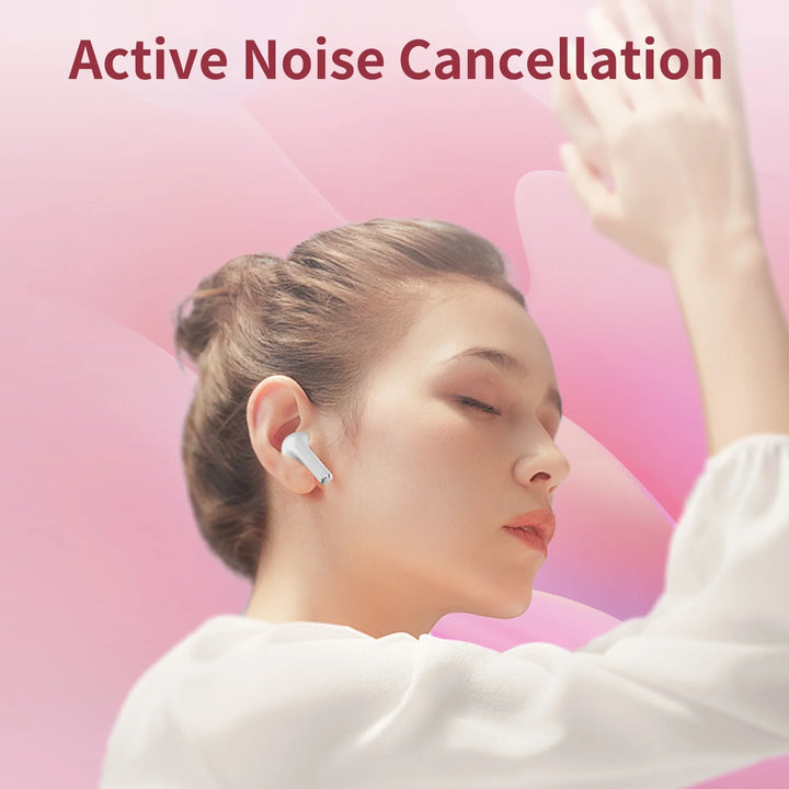 VEATOOL Wireless Bluetooth Touchscreen Earbuds,75H Bass Stereo Ear Buds with 6 EQ Modes,Multifunction LED Full Color Touchscreen Wireless Earphones with ENC Mic,ANC Noise Cancelling/Transparency Mode