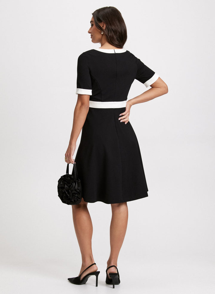 LAURA Rosette Embellished Knit Dress