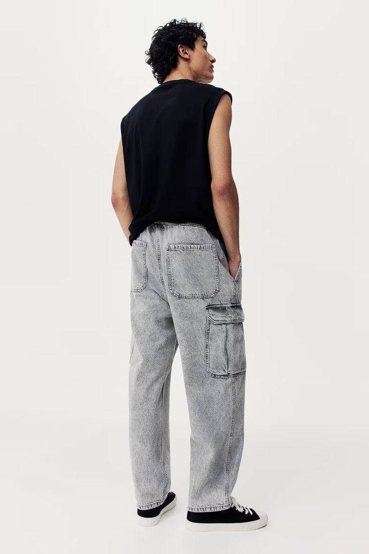 H&M Loose Cargo Denim Joggers