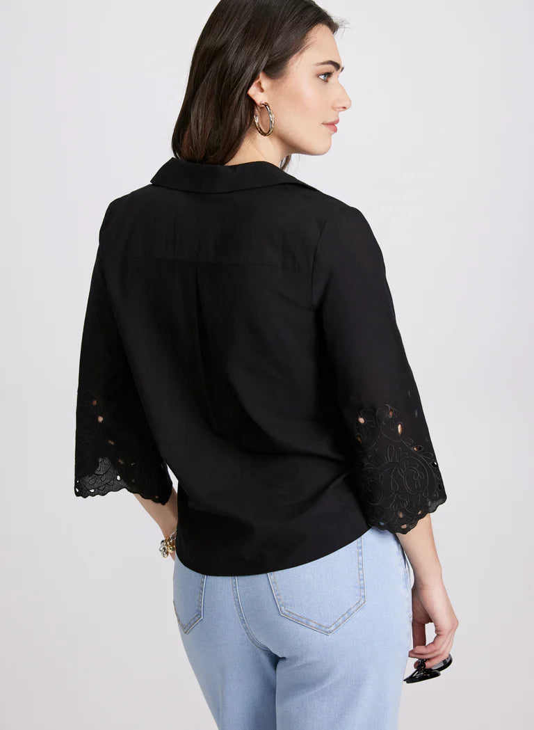 LAURA Embroidered Sleeve Blouse