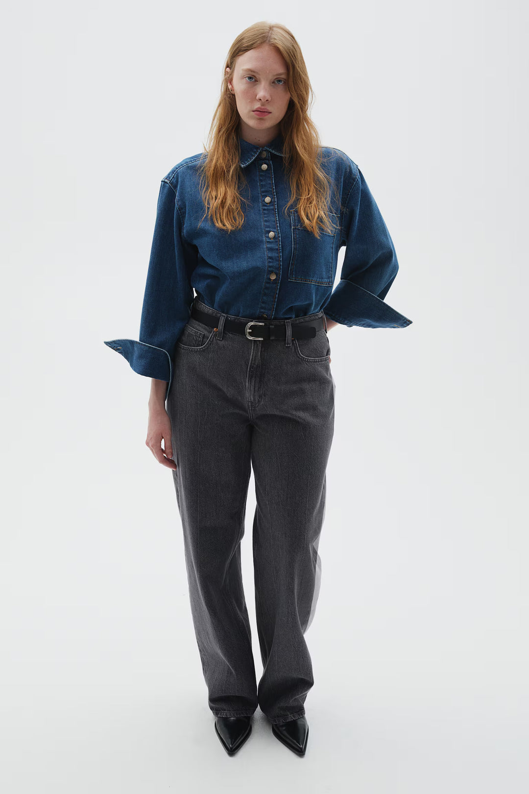 H&M Curvy Fit Baggy High Jeans