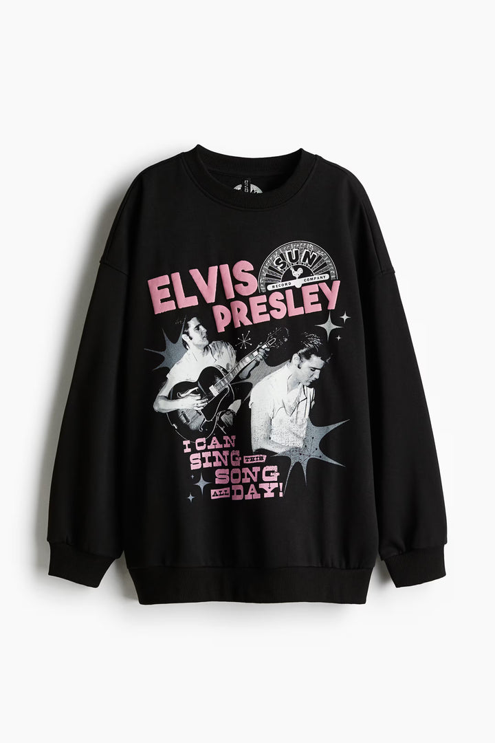 H&M Oversized Printed Sweatshirt