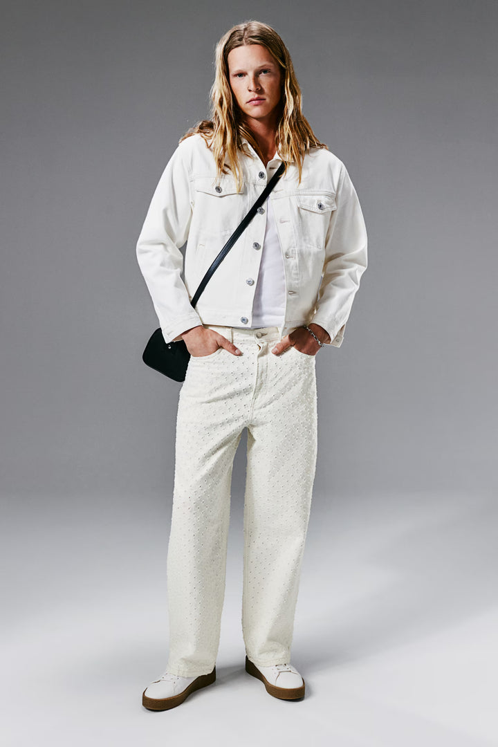 H&M Patterned Baggy Jeans