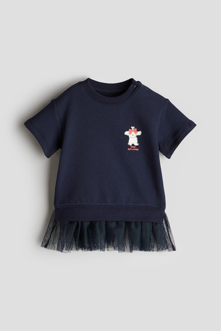 H&M Sweatshirt Dress with Tulle Skirt