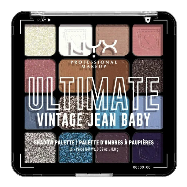 NYX PROFESSIONAL MAKEUP, Ultimate Shadow Palette, 16-shade Eyeshadow Palette, Vegan Formula - Warm Neutrals, Pro-Level Eyeshadow Palette