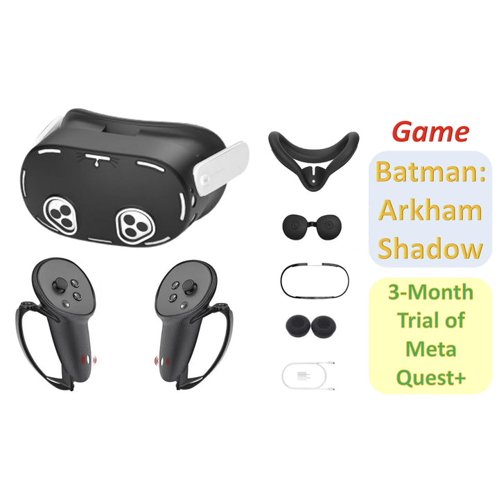 Oculus 2024 Meta Oculus Quest 3S All-In-One VR Headset, Touch Controllers, 256GB SSD, 1832x1920 up to 120 Hz,3D Audio,Protective covers, Controller Grips, Face Cover, Lens Cove